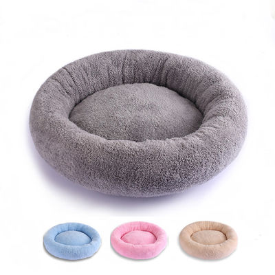 Софа 560g валика роскошной кровати собаки донута плюша мягкой круглой Washable для кота