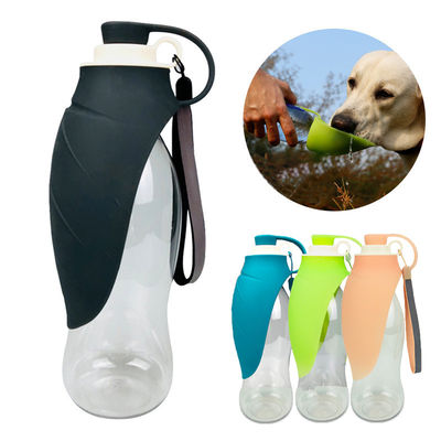 собаки бутылки с водой собаки силикона лист 580ml бутылки складной выпивая для путешествовать пеший туризм