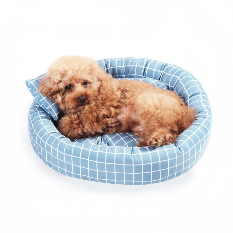 Оптовая круглая мягкая теплая кровать любимца с собаками котов Cuddler донута подушки кладет роскошь в постель кровати любимца с не дном выскальзывания