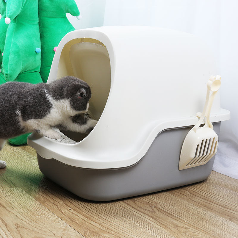 Коробка сора кота полностью закрытого лотка сора кота водоустойчивая с капюшоном с лопаткоулавливателем