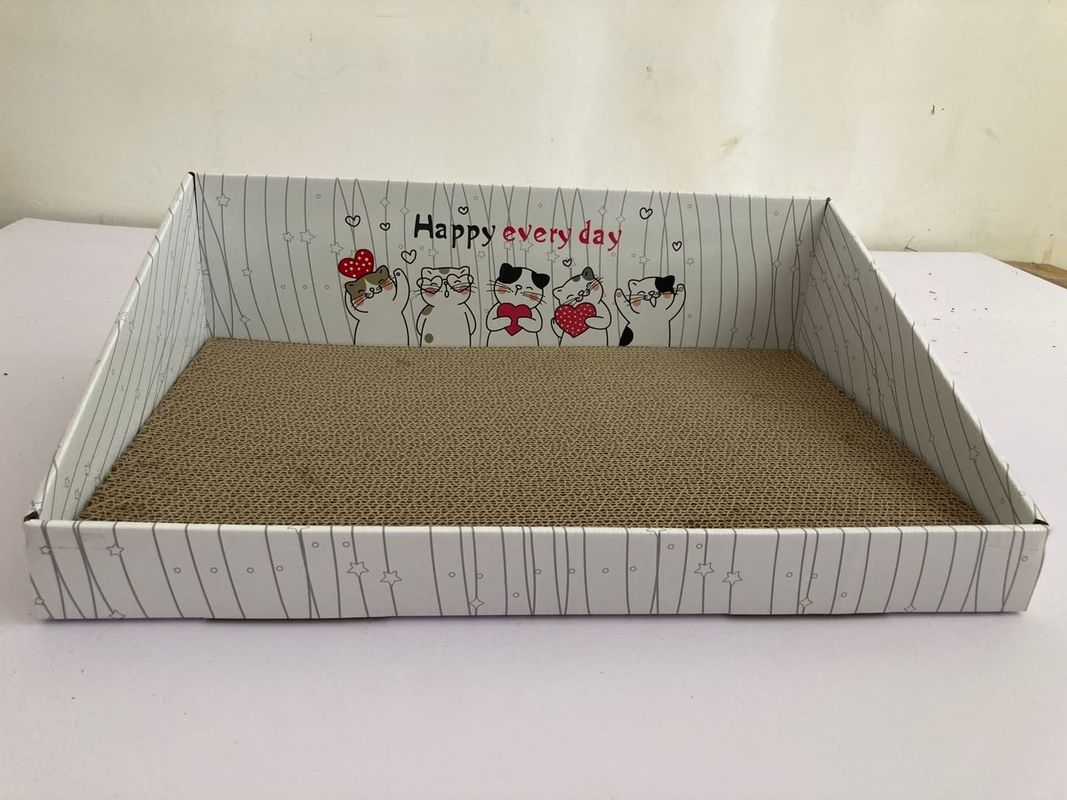 Recyclable рифленый картон Scratcher кота кладет 700g в постель для игры ослаблять