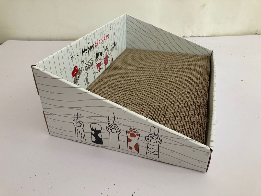 Recyclable рифленый картон Scratcher кота кладет 700g в постель для игры ослаблять