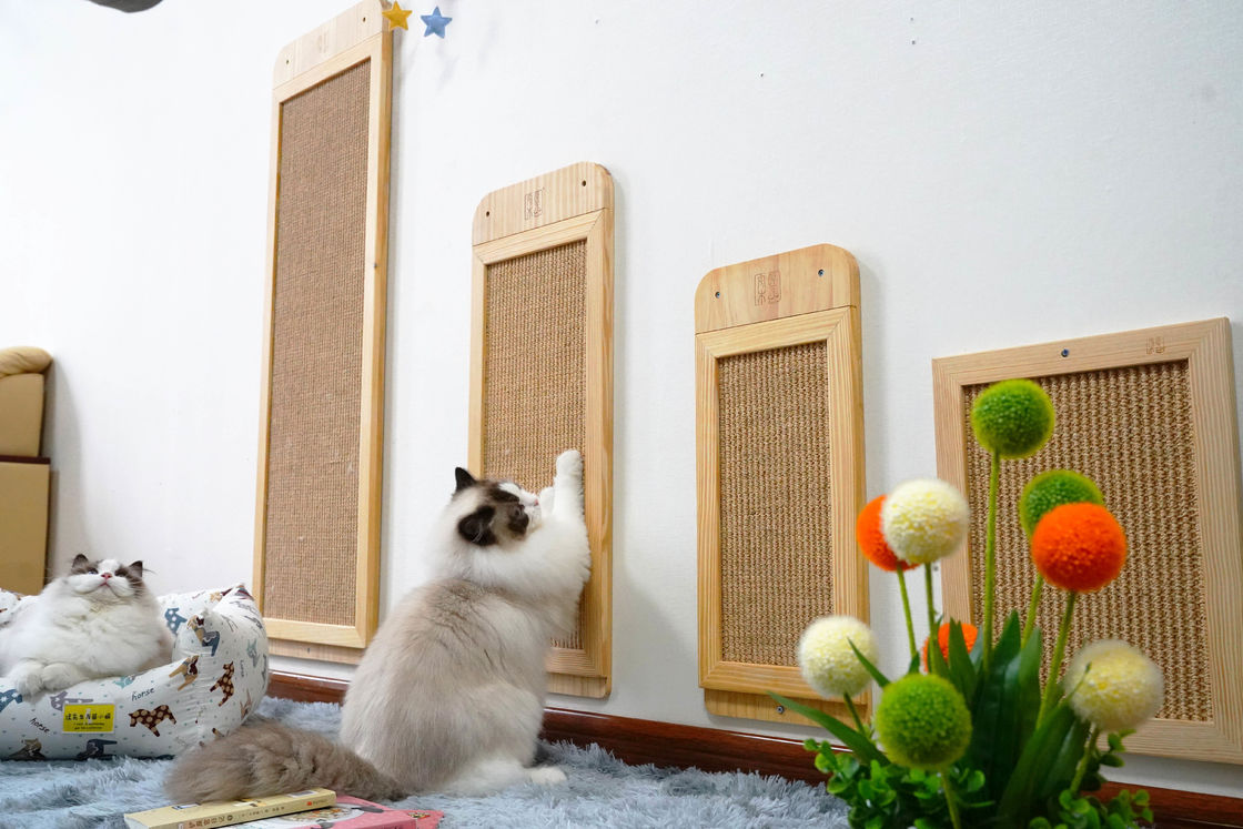 Прочной пол установленный стеной кота сизаля Scratcher столба места 40*30cm 30*76cm 40*120cm