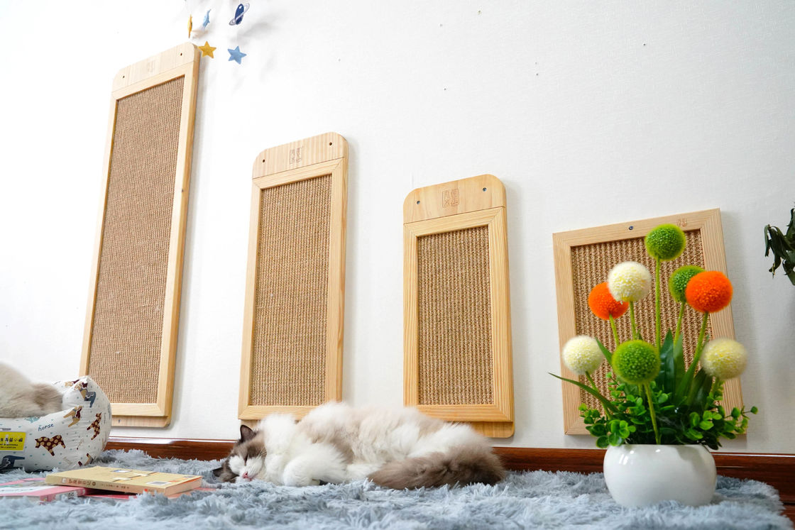 Прочной пол установленный стеной кота сизаля Scratcher столба места 40*30cm 30*76cm 40*120cm