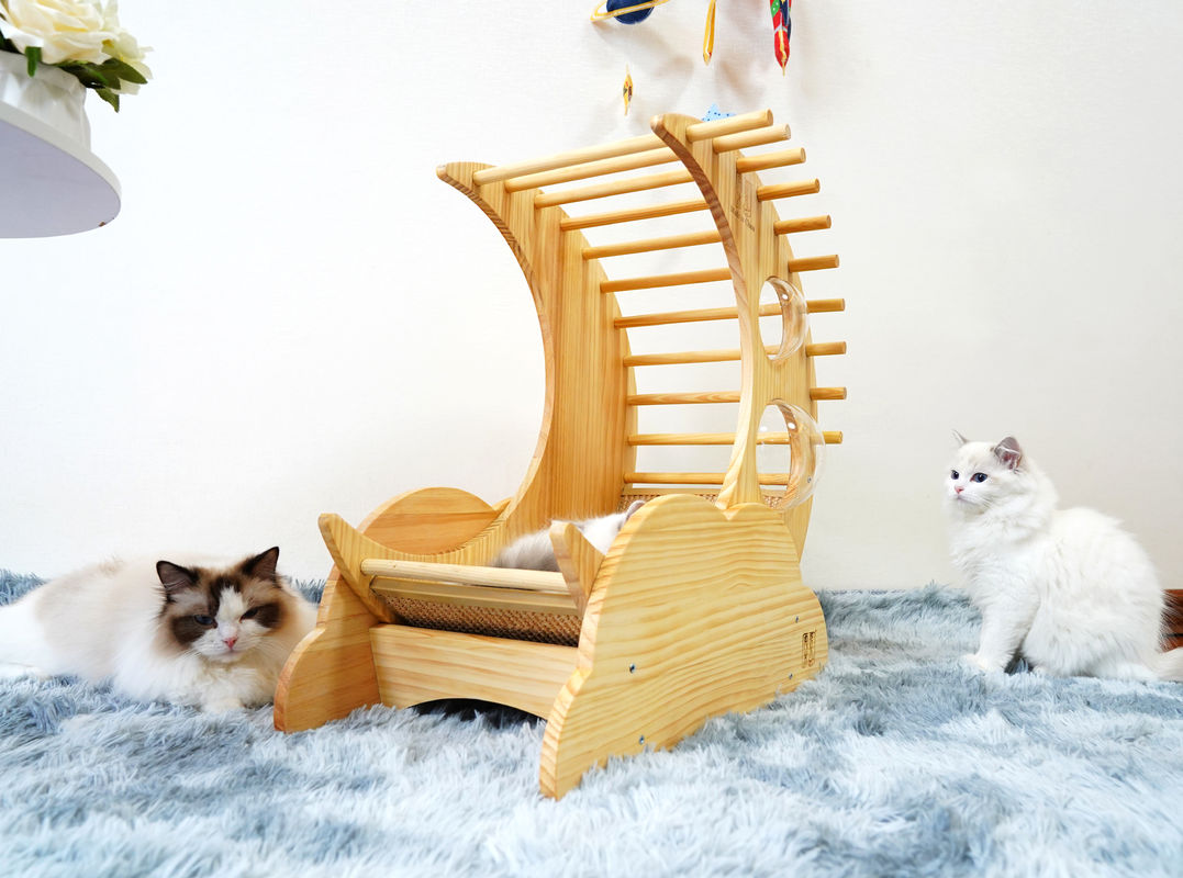 Дом на дереве кровати кота кондо любимца дома Scratcher кота Hallupets деревянный