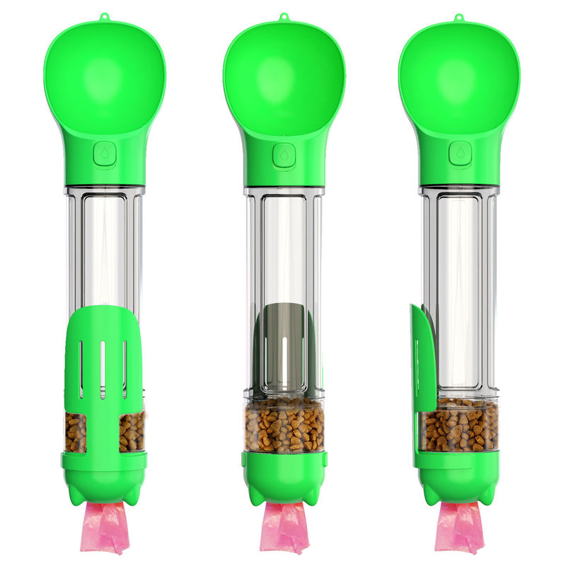 Mutifunctional 4 в 1 портативной бутылке с водой 300ML щенка для идти и перемещения
