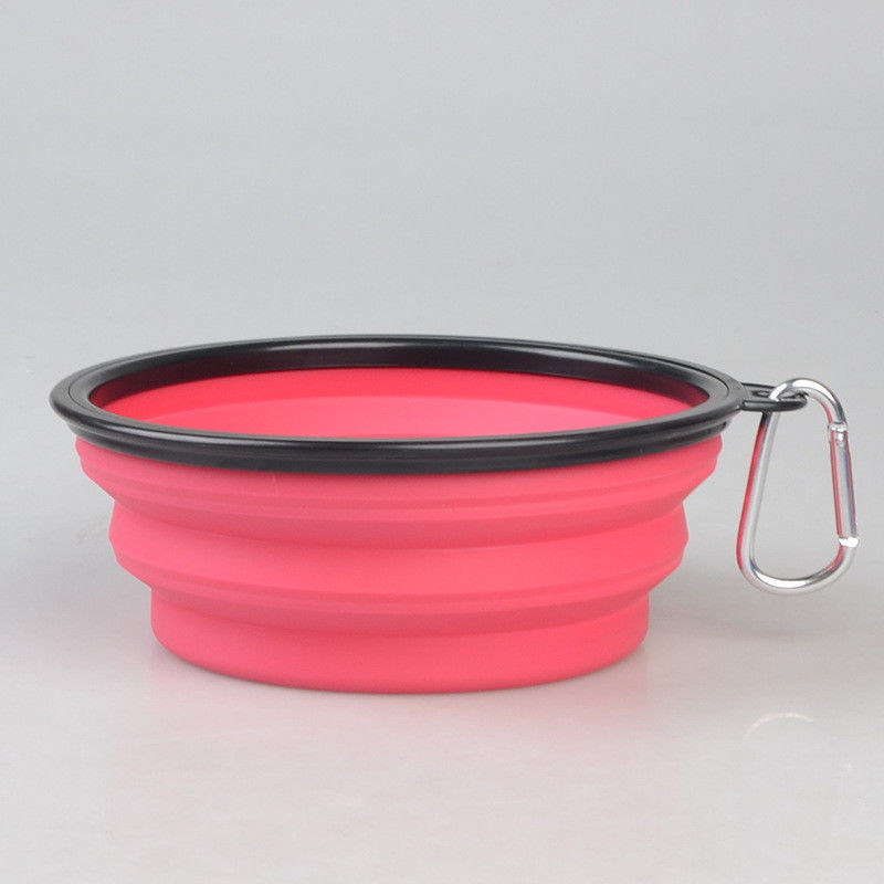 портативные складные блюда корма для домашних животных шара собаки 16oz с Carabiner для путешествовать идя шар собаки