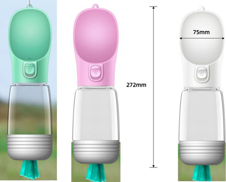 Собаки Outdoors портативные путешествуют OEM бутылки с водой 350ml с распределителем сумок кормы b